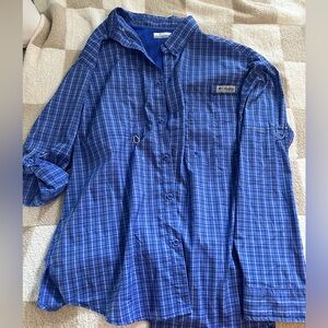 Columbia Men's Blue Breathable Shirt PFG